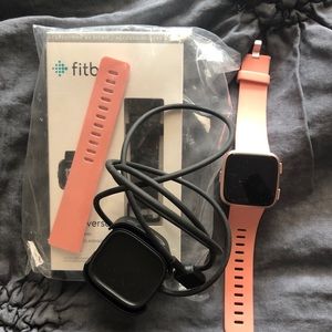 Like New Rose Gold Fitbit Versa